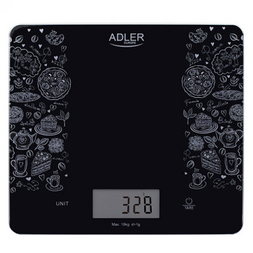 Adler Kitchen scale AD 3171 Maximum weight (capacity) 10 kg Graduation 1 g Display type LCD Black