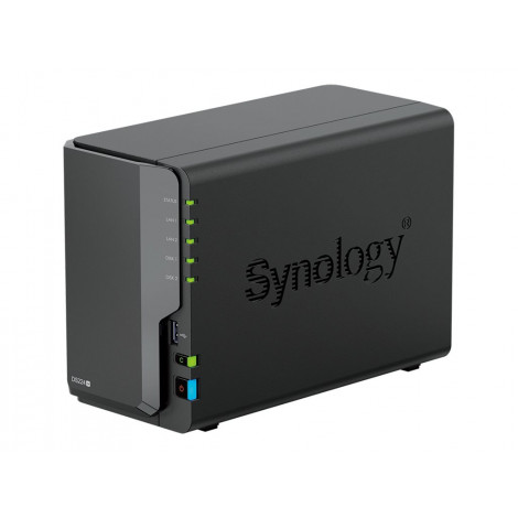 Synology Tower NAS DS224+ up to 2 HDD/SSD Intel Celeron J4125 Processor frequency 2.0 GHz 2 GB DDR4