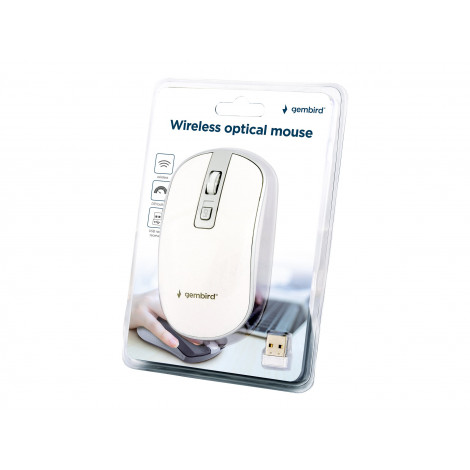 Gembird Wireless Optical mouse MUSW-4B-05 USB Optical mouse White