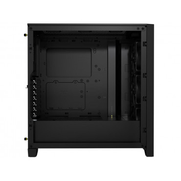 Corsair Tempered Glass PC Case iCUE 4000D RGB AIRFLOW Side window Black Mid-Tower Power supply included No