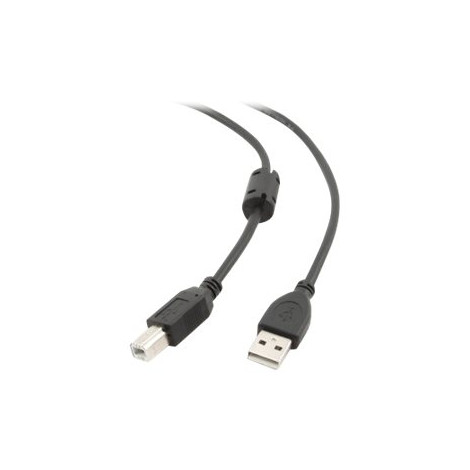 USB 2.0 A-plug B-plug 3 m (10 ft) cable with ferrite core Gembird