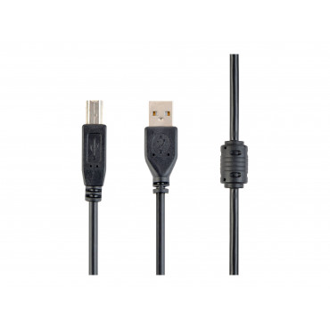 USB 2.0 A-plug B-plug 3 m (10 ft) cable with ferrite core Gembird