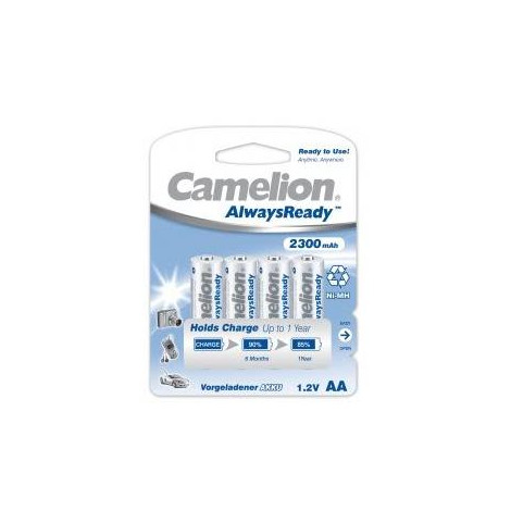 Camelion AA/HR6 2300 mAh AlwaysReady Rechargeable Batteries Ni-MH 4 pc(s)