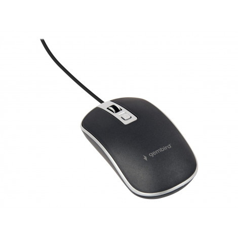 Gembird Optical USB mouse MUS-4B-06-BS Optical mouse Black/Silver