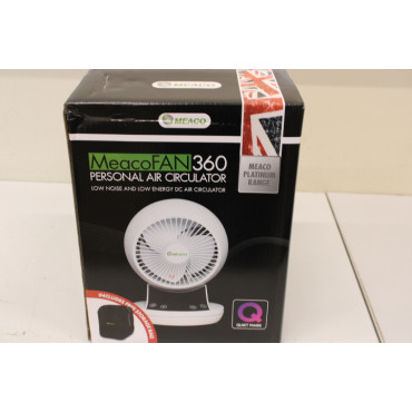 SALE OUT. MEACO Air Circulator MeacoFan 360 Table Fan USED AS DEMO, SCRATCHES ON GLOSSY SURFACE White Number of speeds 12 10 W O