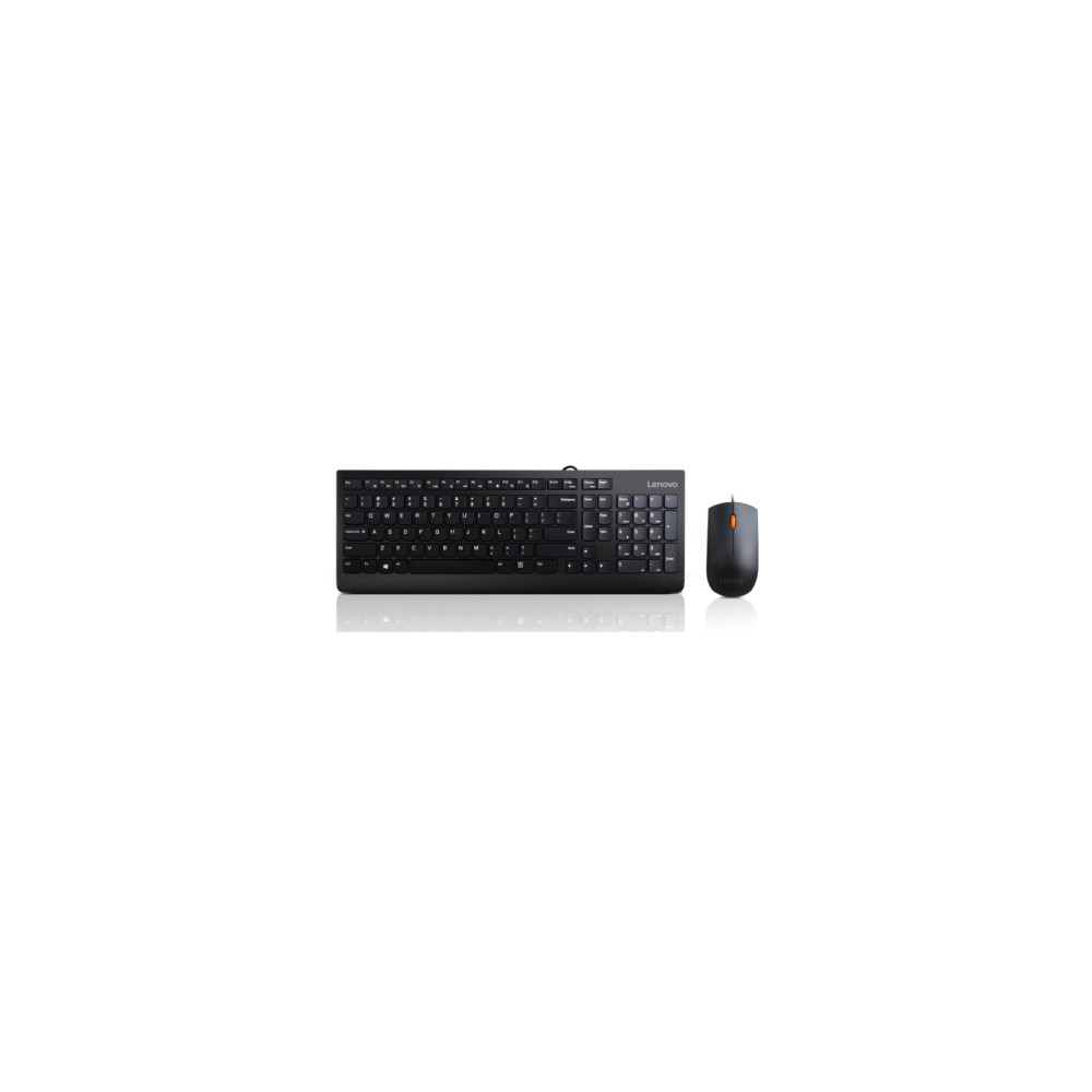 Lenovo USB Combo Keyboard & Mouse 300 Keyboard and Mouse Combo A keyboard & mouse combo that features a modern, space-saving des