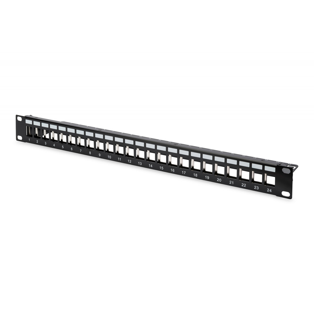 Digitus Modular Patch Panel DN-91411 Black Layout Keystone Entry: Straight Area of application: 483 mm (19") cabinet Suitable fo