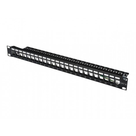 Digitus Modular Patch Panel DN-91411 Black Layout Keystone Entry: Straight Area of application: 483 mm (19") cabinet Suitable fo