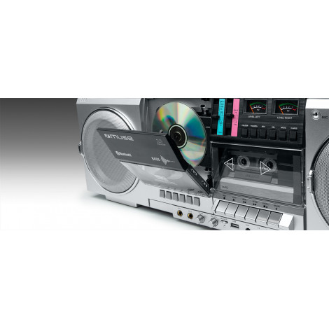 Muse M-380 GBS Ghetto Blasters, Silver Muse