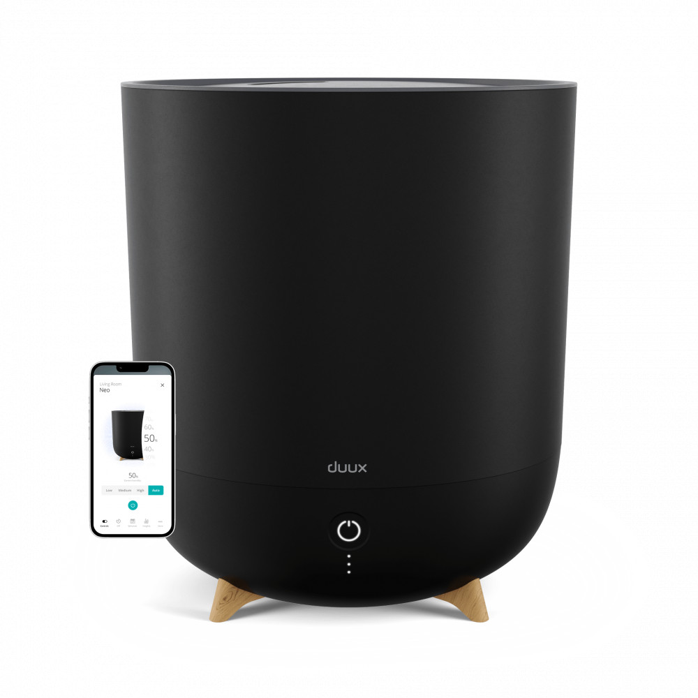 Duux Smart Humidifier Neo Water tank capacity 5 L Suitable for rooms up to 50 m Ultrasonic Humidification capacity 500 ml/hr Bla