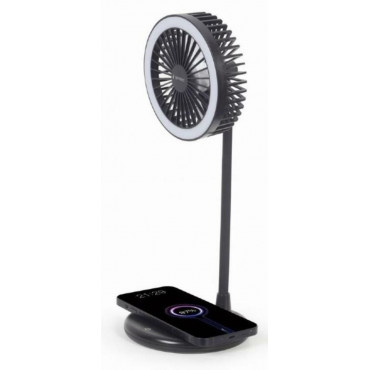 Gembird TA-WPC10-LEDFAN-01 Desktop fan with lamp and wireless charger Gembird