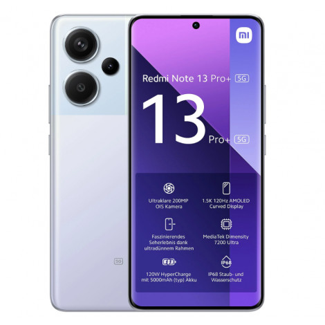 Xiaomi Redmi Note 13 Pro+ Aurora Purple 6.67 " AMOLED 1220 x 2712 pixels Mediatek Dimensity 7200 Ultra Internal RAM 12 GB 512 GB