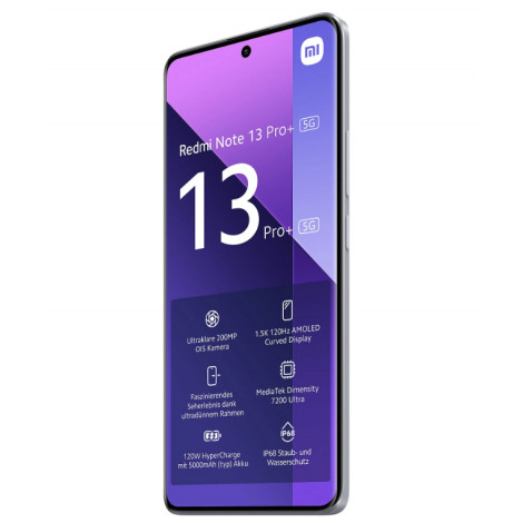 Xiaomi Redmi Note 13 Pro+ Aurora Purple 6.67 " AMOLED 1220 x 2712 pixels Mediatek Dimensity 7200 Ultra Internal RAM 12 GB 512 GB