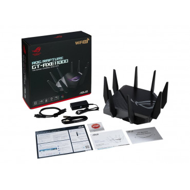 Asus Wi-Fi 6 Tri-Band Gigabit Gaming Router ROG GT-AXE11000 Rapture 802.11ax 1148+4804+4804 Mbit/s 10/100/1000/2500 Mbit/s Ether