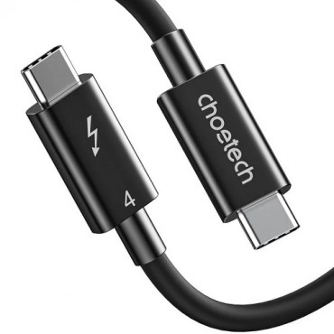 Kabelis CHOETECH Thunderbolt 4, USB-C - USB-C, 40Gbps, 100W, 20V/ 5A, 8K/ 60Hz, 0.8m