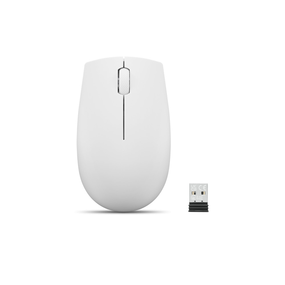 Lenovo | Compact Mouse with battery | 300 | Wireless | Cloud Grey