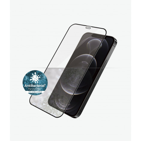 PanzerGlass | Apple | For iPhone 12/12 Pro | Glass | Black | 100% touch The coating is non-toxic | Case Friendly