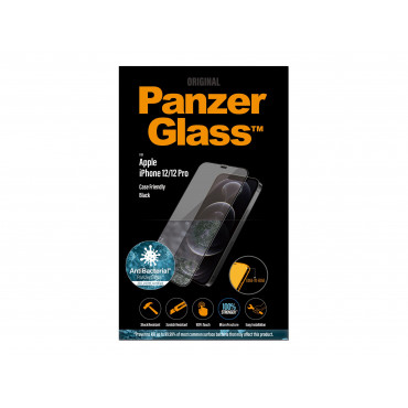 PanzerGlass | Apple | For iPhone 12/12 Pro | Glass | Black | 100% touch The coating is non-toxic | Case Friendly