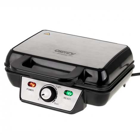 Camry | CR 3046 | Waffle Maker | 1600 W | Number of pastry 2 | Belgium | Black/Stainless Steel