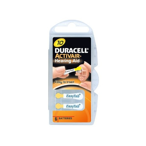 Duracell | A10/DA10/ZL10 | Zinc air cells | 6 pc(s)