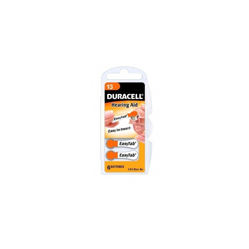 Duracell | A13/DA13/ZL13 | Zinc air cells | 6 pc(s)