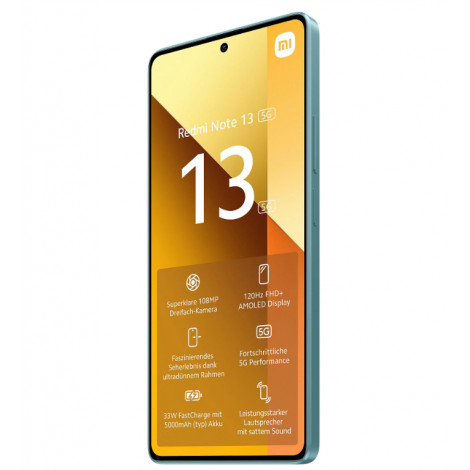 Xiaomi | Redmi | Note 13 | Ocean Teal | 6.67 " | AMOLED | 1080 x 2400 pixels | Mediatek | Dimensity 6080 | Internal RAM 8 GB | 2