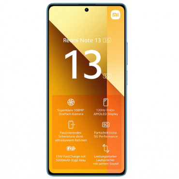 Xiaomi | Redmi | Note 13 | Ocean Teal | 6.67 " | AMOLED | 1080 x 2400 pixels | Mediatek | Dimensity 6080 | Internal RAM 8 GB | 2