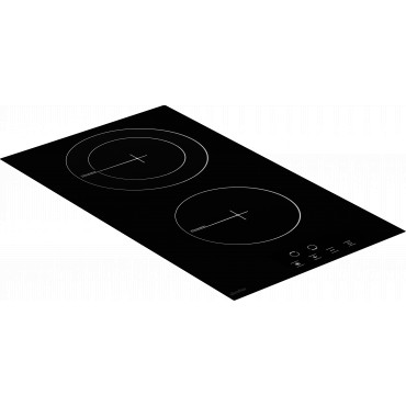 Simfer | H3.020.DEBSP | Hob | Vitroceramic | Number of burners/cooking zones 2 | Touch | Black