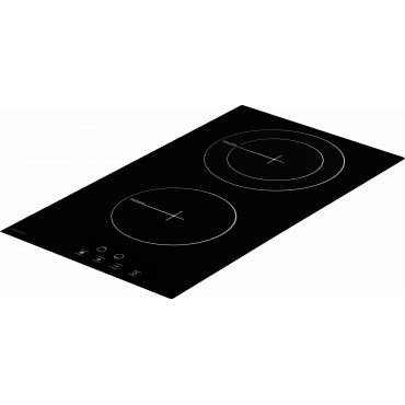 Simfer | H3.020.DEBSP | Hob | Vitroceramic | Number of burners/cooking zones 2 | Touch | Black