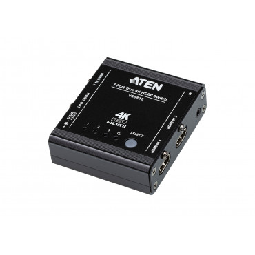 Aten 3-Port True 4K HDMI Switch VS381B Input: 3 x HDMI Type A Female Output: 1 x HDMI Type A Female