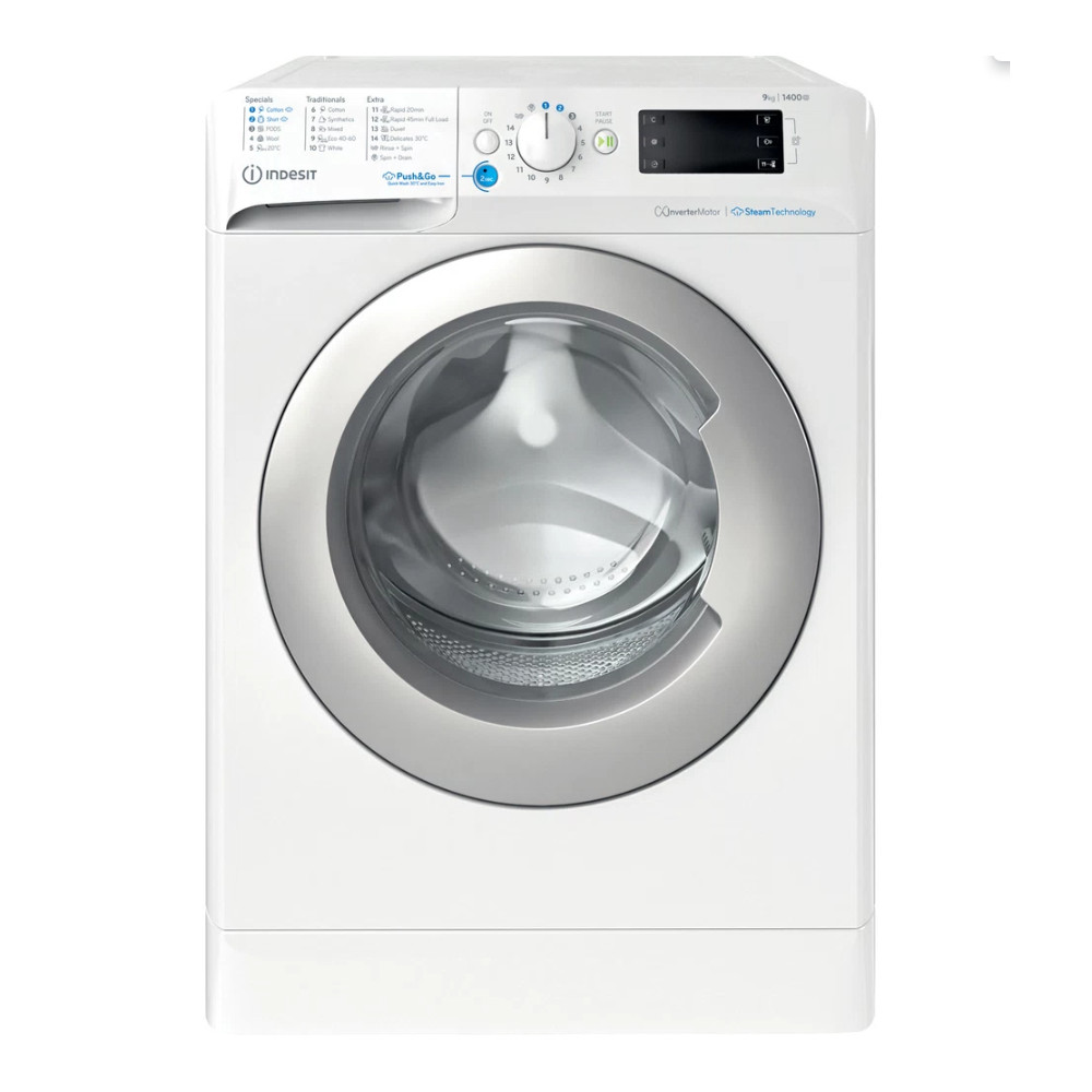 INDESIT | Washing Machine | BWE 91496X WSV EE | Energy efficiency class A | Front loading | Washing capacity 9 kg | 1400 RPM | D