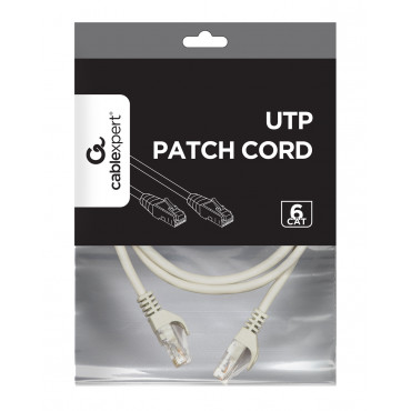 Cablexpert UTP Cat6 Patch cord, grey, 1 m