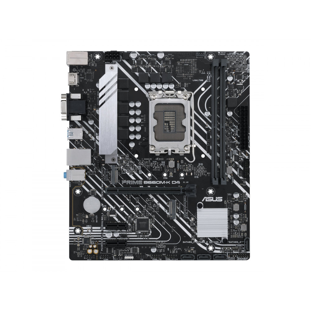 Asus PRIME B660M-K D4 Asus Processor family Intel Processor socket LGA1700 DDR4 DIMM Supported hard disk drive interfaces SATA, 