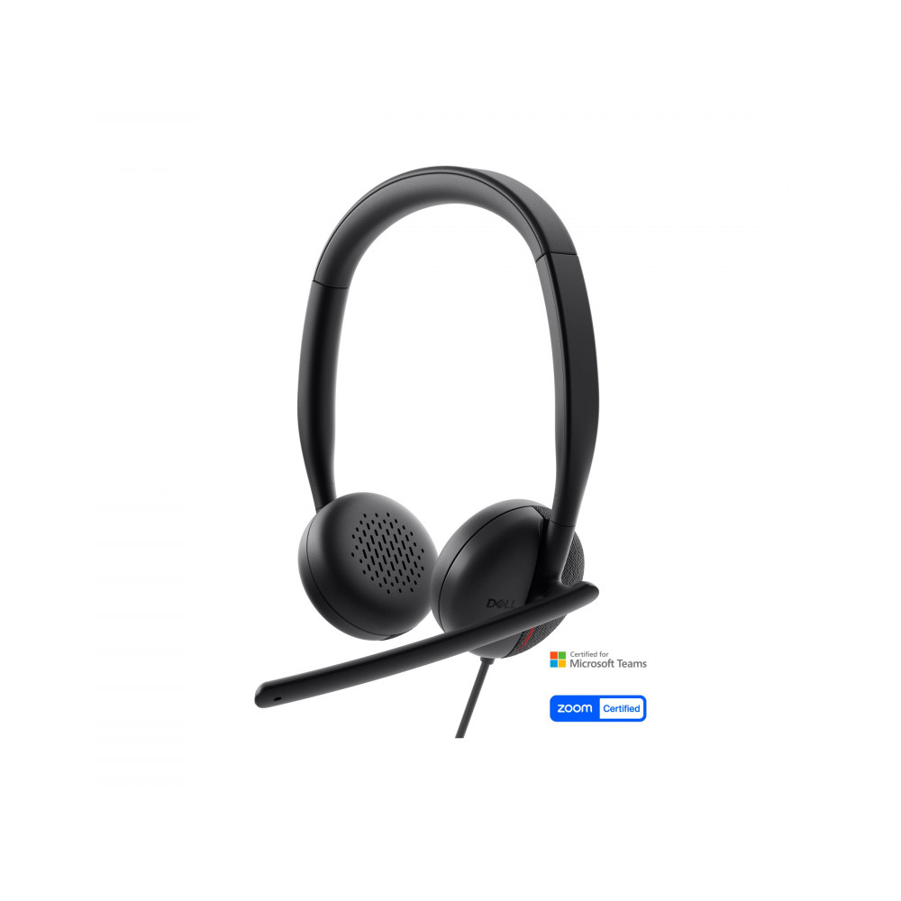 Dell Headset WH3024 Built-in microphone USB-C, USB-A Black