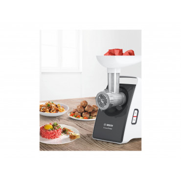 Bosch | Meat mincer CompactPower | MFW3612A | Black | 500 W | Number of speeds 1 | 2 Discs: 4 mm and 8 mm Sausage filler accesso