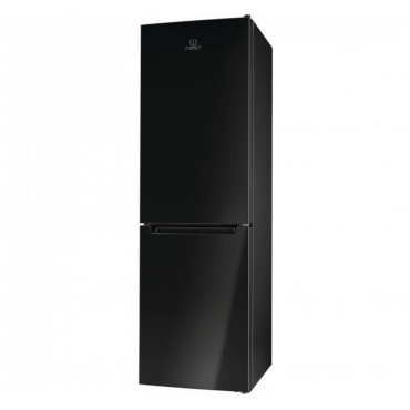 Indesit LI8 SN2E K 1 Refrigerator, E, Free-standing, Combi, Height 1.89 m, Net fridge 230 L, Net freezer 98 L, Black