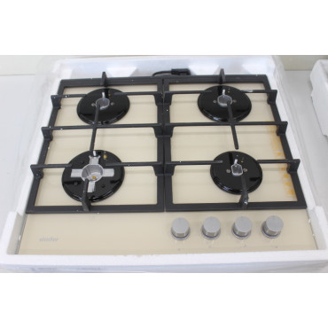 SALE OUT. Simfer | H6 403 TGWBJ | Hob | Gas on glass | Number of burners/cooking zones 4 | Mechanical | Beige | BENT IGNITER