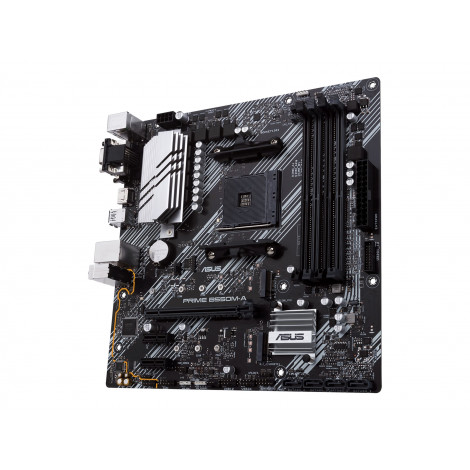 Asus | PRIME B550M-A | Processor family AMD | Processor socket AM4 | DDR4 | Memory slots 4 | Supported hard disk drive interface