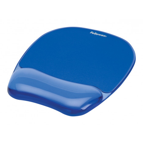 Fellowes Mouse pad with wrist support CRYSTAL, blue Fellowes