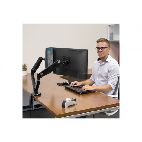 Fellowes arm for 2 monitors - Platinum black