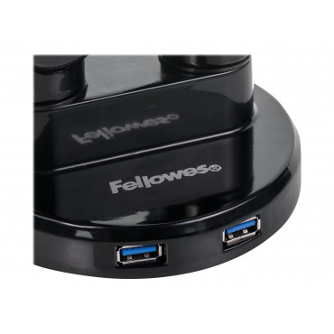 Fellowes arm for 2 monitors - Platinum black