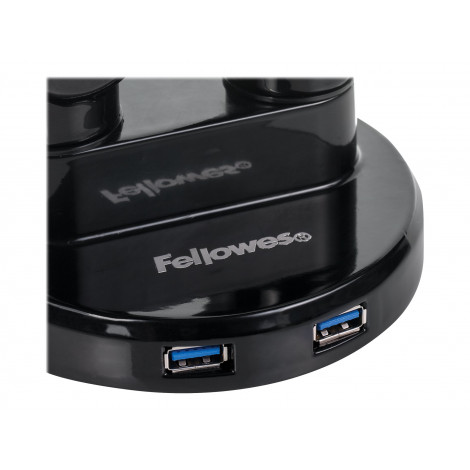 Fellowes arm for 2 monitors - Platinum black