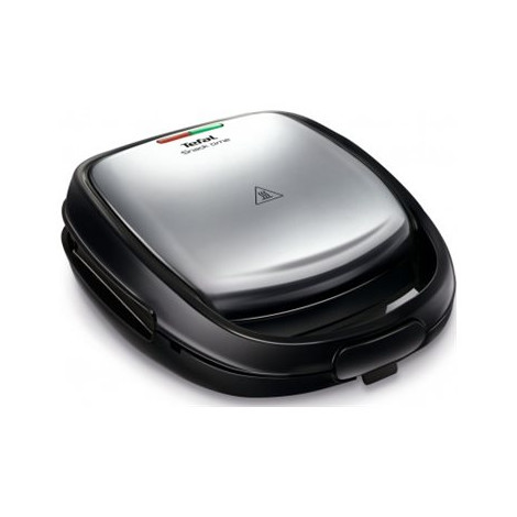 TEFAL | SW341D12 Snack Time | Sandwich Maker | 700 W | Number of plates 2 | Number of pastry | Diameter cm | Stainless Steel/Bla