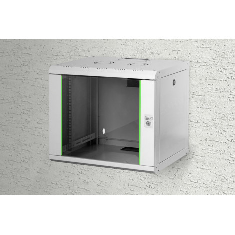 Digitus | Wall Mounting Cabinet | DN-19 09-U | Grey | IP protection class: IP20 Front door: Glass door, single opening Cabinet t