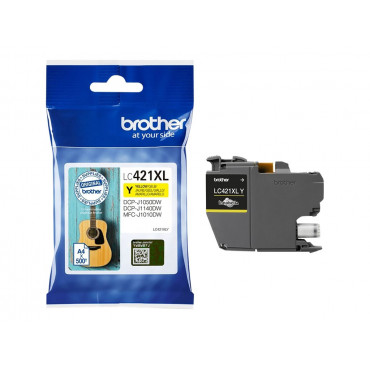 Brother LC421XLY Ink Cartridge, Yellow | Brother