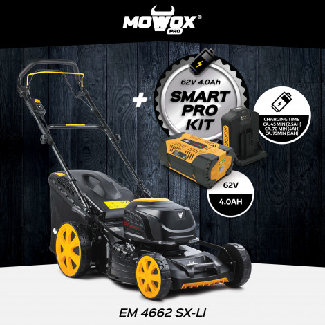 MoWox | 62V Excel Series Cordless Lawnmower | EM 4662 SX-Li | Mowing Area 750 m