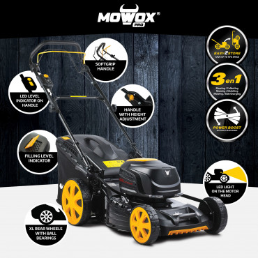 MoWox | 62V Excel Series Cordless Lawnmower | EM 5162 SX-Li | Mowing Area 900 m