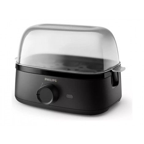 Philips HD9137/90 Egg Cooker, 400 W, 6 eggs, Poacher, Traspert lid, Deep Black | Philips