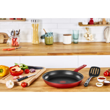 TEFAL | G2730572 Daily Chef | Frying Pan | Frying | Diameter 26 cm | Suitable for induction hob | Fixed handle | Red
