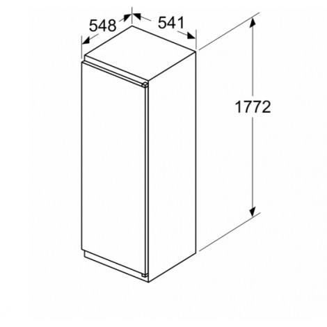 Bosch Refrigerator | KIR815SE0 | Energy efficiency class E | Built-in | Larder | Height 177.2 cm | Fridge net capacity 310 L | F